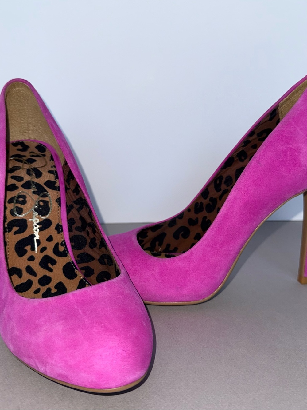 Jessica Simpson Hot Pink Suede Stiletto Pumps Size 7.5